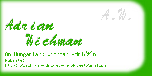 adrian wichman business card